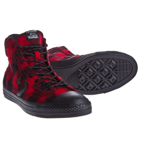 Converse&Woolrich Ctas Player Black/Red AUTHENTIC - Picture 1 of 8